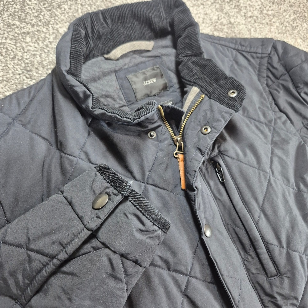 J.Crew Sussex Quilted Jacket Mens Small Navy Blue Primaloft Insulated